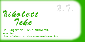 nikolett teke business card